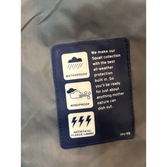 Lands' End Womens Squall Parka Jacket Medium Gray Fleece Lined Lightweight Coat - Picture 7 of 8